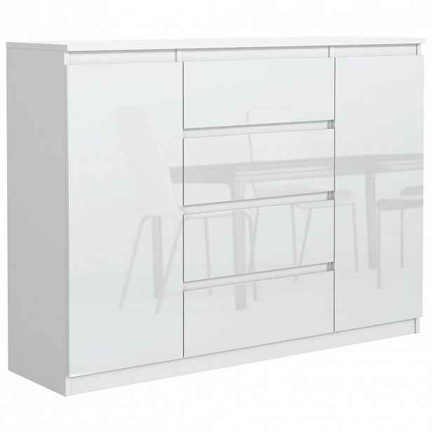 RAUMHIRSCH FURNITURE KOMODA bílá, lesklá 120/102/39