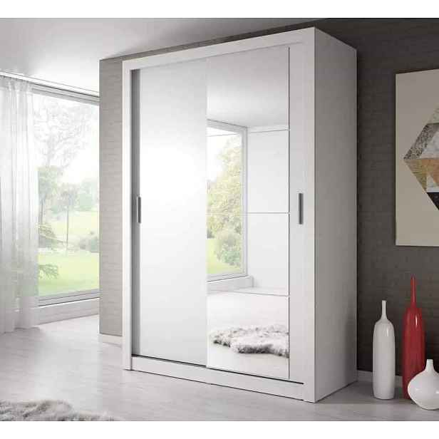 Casarredo Šatní skříň 04 ARTI 150 bílá zrcadlo