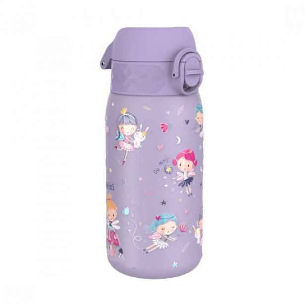 Dětská láhev na vodu, nerezavějící ocel, 400 ml, Fairies - Ion8