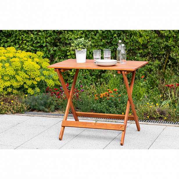 Gardenson ZAHRADNÍ SKLÁDACÍ STOLEK, dřevo, 90/72/60 cm