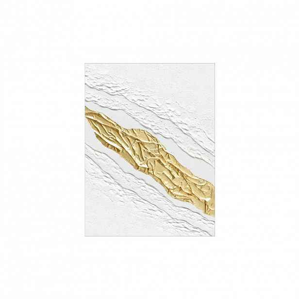KUNSTLOFT RUČNĚ MALOVANÝ AKRYLOVÝ OBRAZ BÍLÝ, 60/90 CM