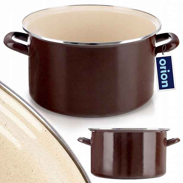 Smaltovaný Hrnec pro tradiční vaření na plynu a indukci 30 cm 10 l Orion