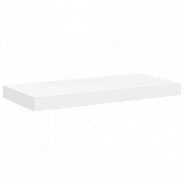 vidaXL Plovoucí nástěnná police bílá 50 x 23,5 x 3,8 cm MDF