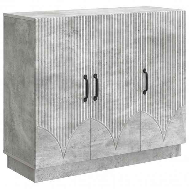 vidaXL Servírovací skříň Betonově šedá 89 x 34,5 x 77 cm