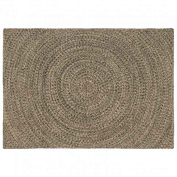 vidaXL Koberec do oblasti Přirozená a černá 120 x 170 cm juta