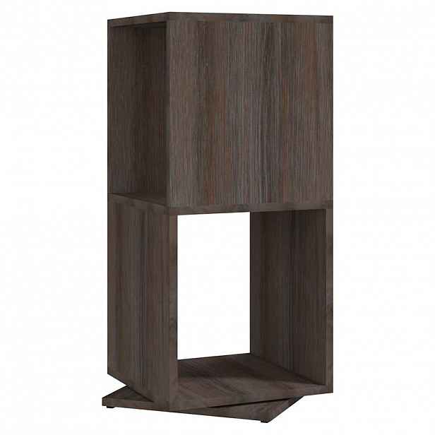 vidaXL Otočná skříňka šedá a dub sonoma 34,5 x 34,5 x 75,5 cm kompozit