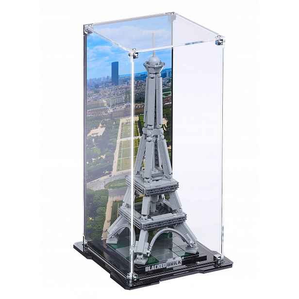 Vitrína s pozadím Blacked Brick pro Lego 21019 Architecture – Eiffelova věž