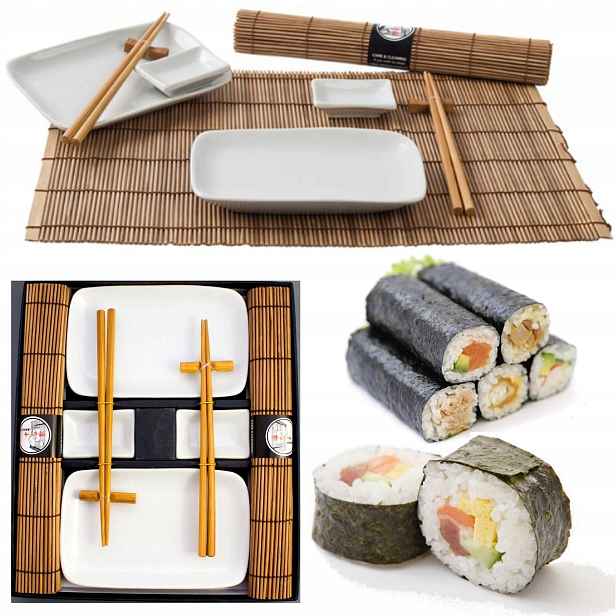Sada keramiky na sushi Hnědá pro 2 osoby Ideální jako Dárek Proorient