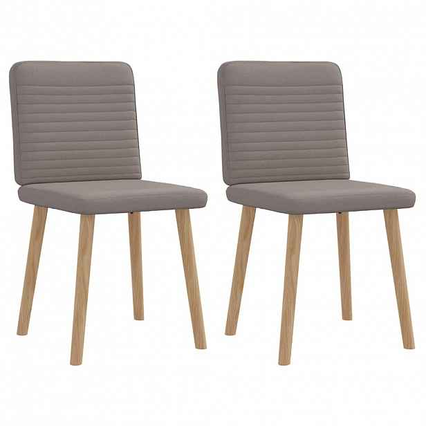 vidaXL Jídelní židle 2 ks taupe textil