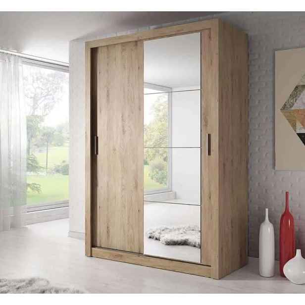 Casarredo Šatní skříň 04 ARTI 150 dub shetland zrcadlo