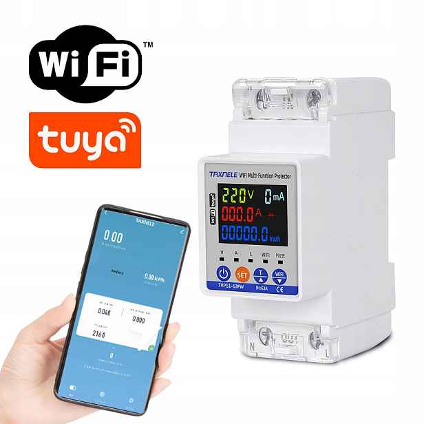 Měřič proudu Tuya WiFi relé 63A