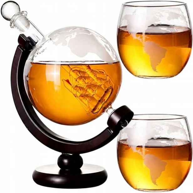 Sada Na Whisky Karafka Globus Sklenice Prestige Skleněná Lahvička whiskey