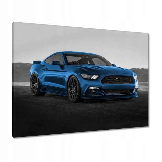 Obrazy 80x60 Modrý Ford Mustang