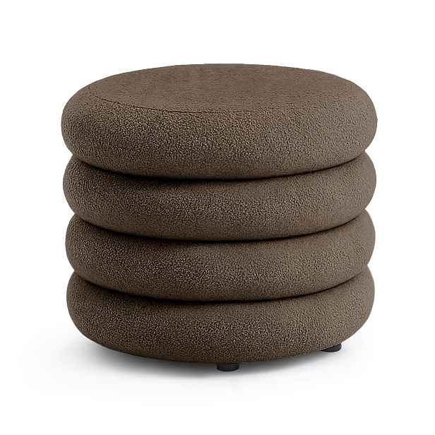 Ak furniture Taburet Mollis hnědý
