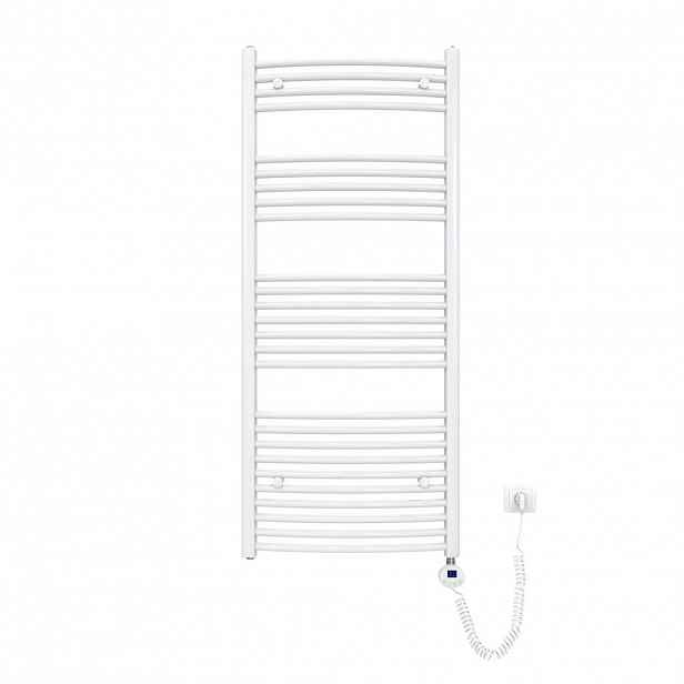 EMKE RADIÁTOR Towel Elektrický Zakřivený Bílý 140/60 cm