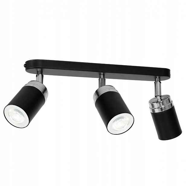 Nástěnná Lampa Modern Reflektor Černá Trojitá