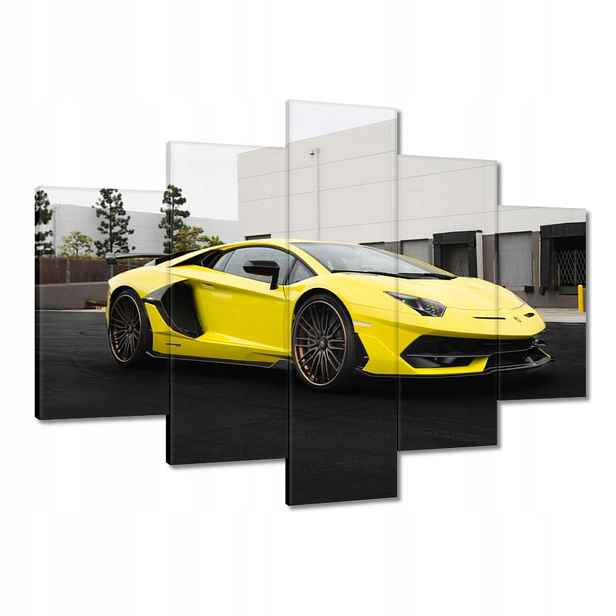 Obrazy 150x105 Žluté sportovní auto L4M0