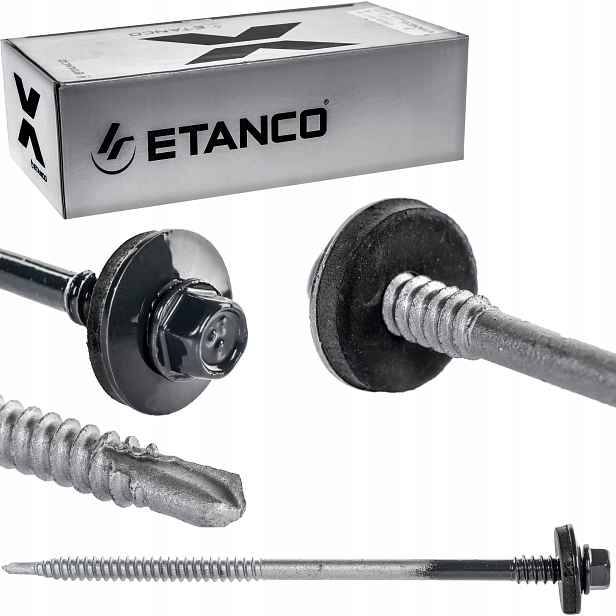 Šrouby Do Sendvičové Desky 150 mm Ral 7016 Pro Ocel 12 mm GTR12 Etanco 100 ks