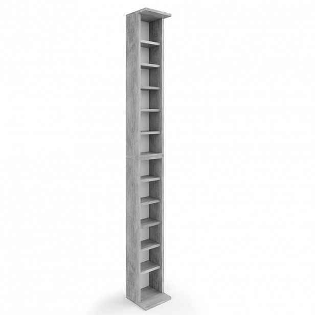 Vicco POLICE NA CD Beton 21 x 183.6 cm Vysoký