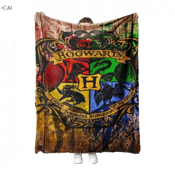 Deka Harry Potter Hogwarts Gryffindor Slitherin Ravenclaw 150 x 200 cm