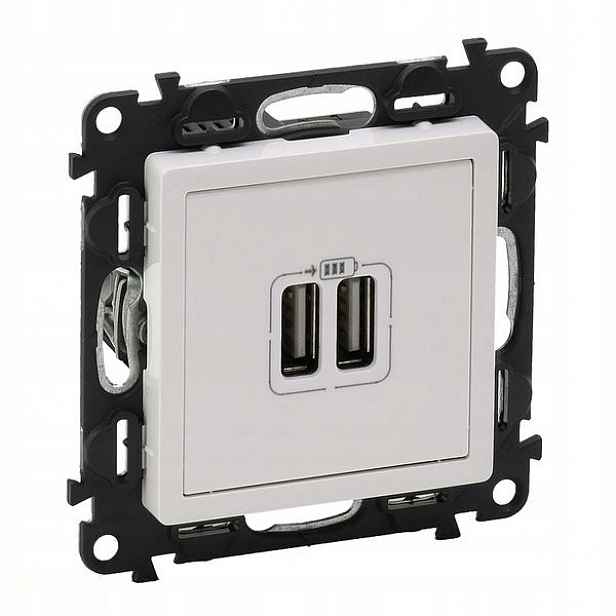 Legrand Valena Life Usb nabíječka 2x A+a 3A 15W bílá 753112