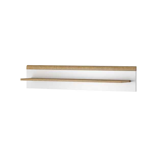 Piaski Nástěnná police Primo 107 cm dub Riviéra/bílá