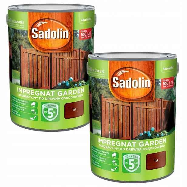 Set Sadolin Garden 2x5L Impregnat Na Zahradní Dřevo Tek 10L