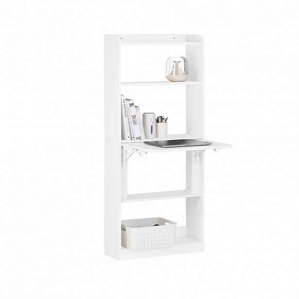 SoBuy POČÍTAČOVÝ STŮL s 1 dveřmi Bílá 60x58x145cm Minimalistický