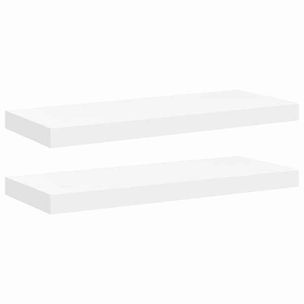 vidaXL Plovoucí nástěnné police 2 ks bílé 60 x 23,5 x 3,8 cm MDF