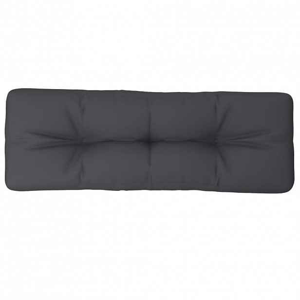 vidaXL Poduška na palety antracitová 120 x 40 x 12 cm textil
