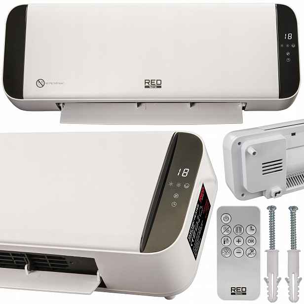 Vzduchová clona Keramický ohřívač 2000W Pilot Termoventilátor LCD