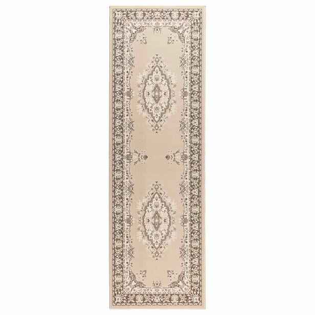 vidaXL Běhoun FLORNES Tkaný Ekrú PP 7 mm