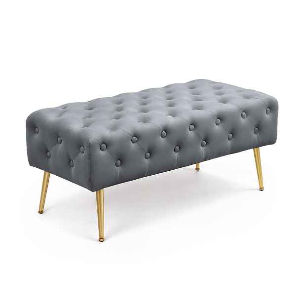 Ak furniture Taburet Monaco grafitový