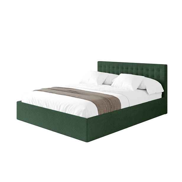 ALTDECOR ČALOUNĚNÁ POSTEL s úložným prostorem a roštem, postel s matrací H3/H4 - PARI 140x200 Zelená