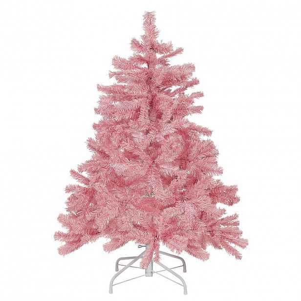 Beliani VÁNOČNÍ STROMEK 120 cm Růžový Farnham