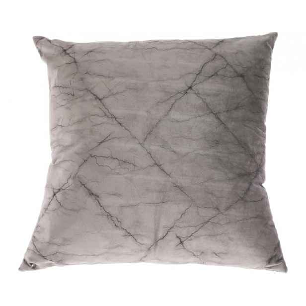 Dekorační polštář Cushion Mramor 45x45 cm, šedý