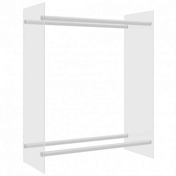vidaXL Stojan na palivové dříví průhledný 80x35x100 cm tvrzené sklo