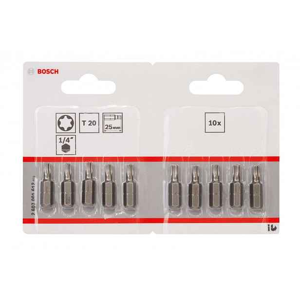 Bosch - Sada bitů T20, délka 25 mm, 10 ks 2607001612