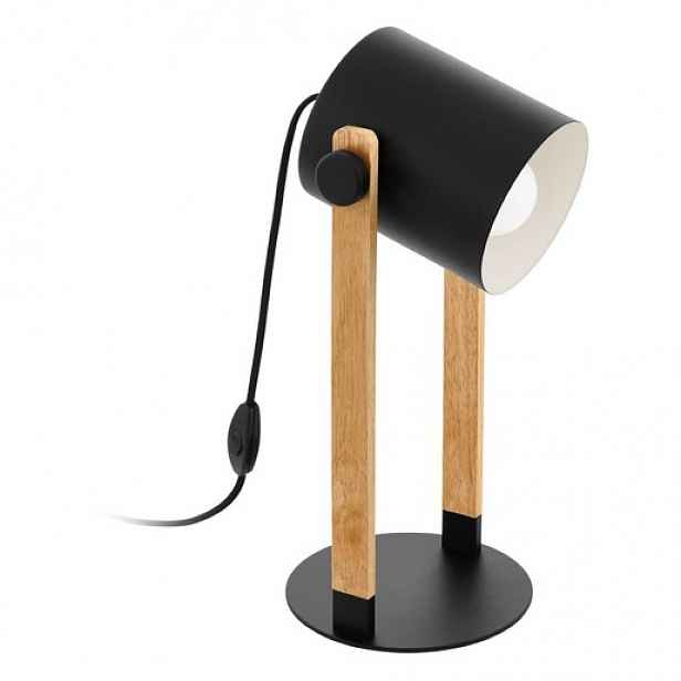 Eglo HORNWOOD stojací lampa černá, krémová ocel 43519