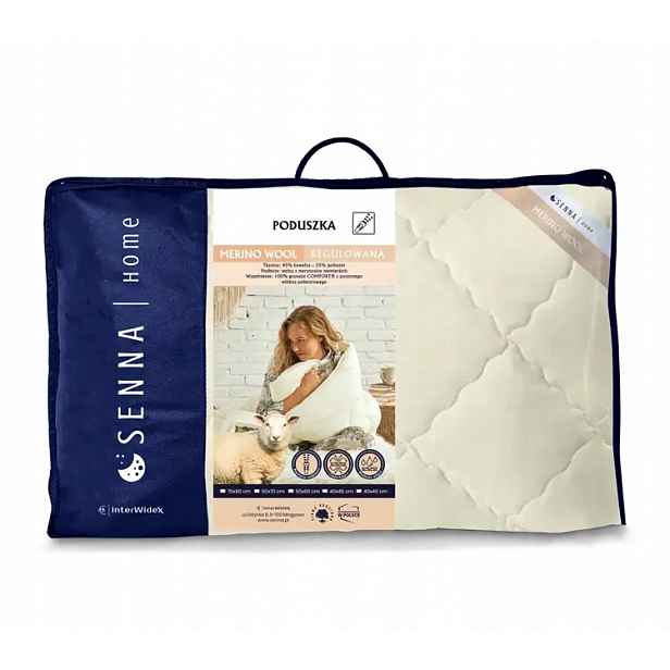 Inter Widex Polštář 70x80 Merino Wool regulovatelný, krémový