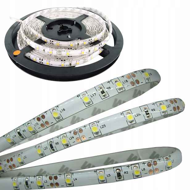 Led pásek 25m neutrální barva 5050SMD 12V 5,6W diodová šňůra IP65 Rebel