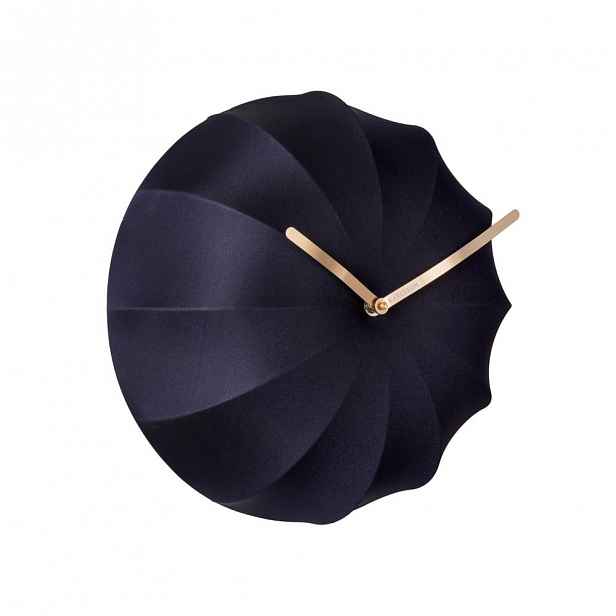 Tmavě modré nástěnné hodiny Karlsson Stretch, ø 40 cm