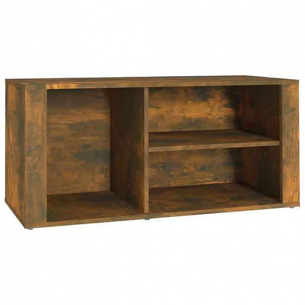 vidaXL Botník kouřový dub 100x35x45 cm kompozitní dřevo