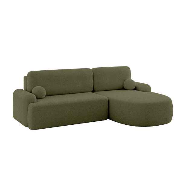ALTDECOR ROHOVÁ SEDAČKA s funkcí spaní a úložným prostorem LIRA-L - 264x172x89 zelená