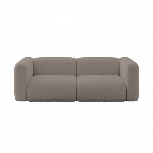 ALTDECOR MODULÁRNÍ pohovka MIRA-S1, 2místná, 228 × 89 × 70 cm, hnědá, bouclé