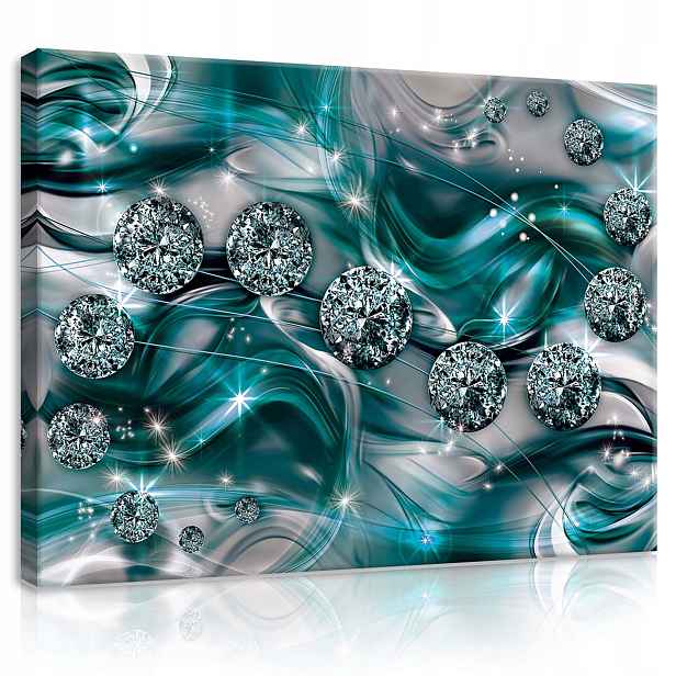 Obraz 100x75 Modrý diamant Art Deco do moderního obývacího pokoje