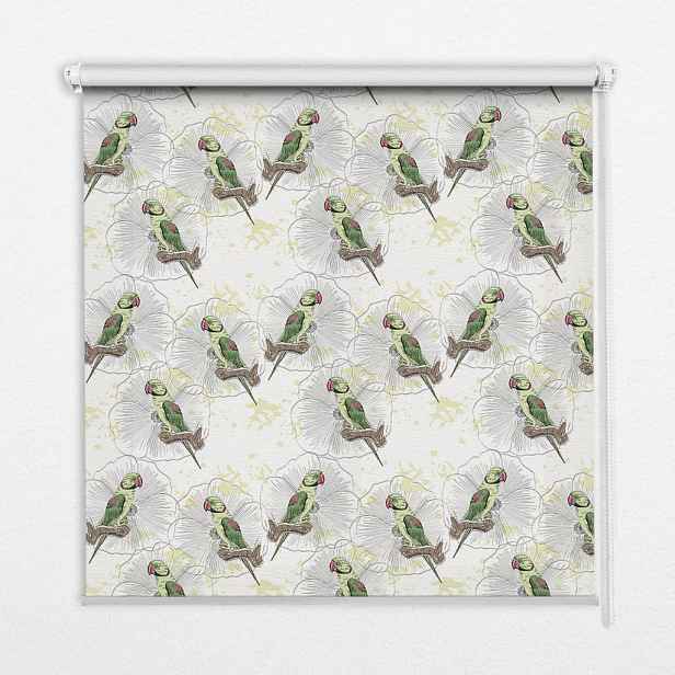 TULUP VNITŘNÍ roleta - okenní roleta - roleta - 100x180 cm - Papoušci na větvi