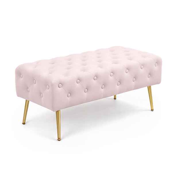 Ak furniture Taburet Monaco pudrově růžový