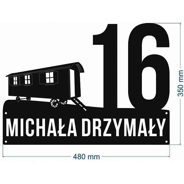 Číslo Na Dům 80 cm Tabule Adresa Ocel 2 mm Dřímalá