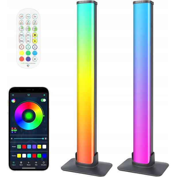 Led osvětlovací lišta Lightbar, 2 kusy, Smart Rgb, napájení přes Usb